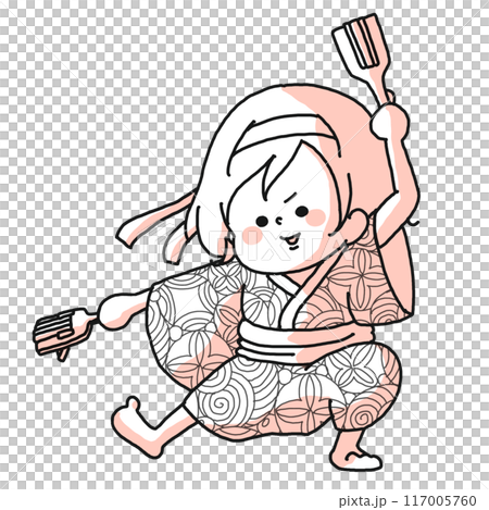 運動会の演舞でよさこいを踊る子ども 運動会の演舞でよさこいを踊る子ども 117005760