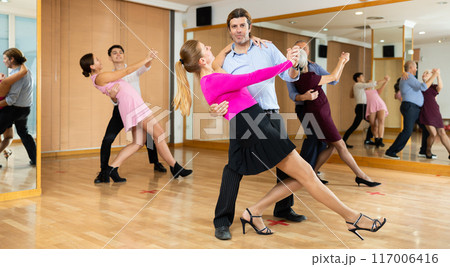 woman horeographer dances waltz woman horeographer dances waltz 117006416