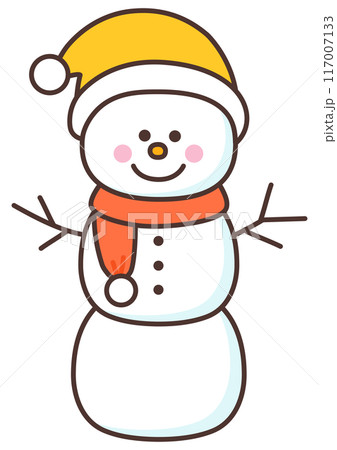 かわいい雪だるま かわいい雪だるま 117007133