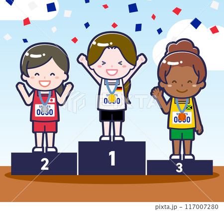 表彰式の女性選手05 117007280