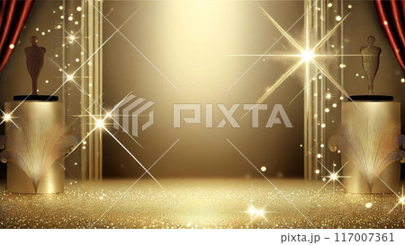 スポットライトに照らされたステージ 117007361