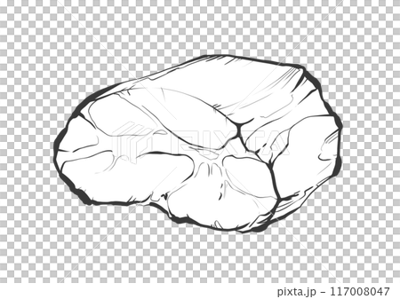 牛肩腰肉手寫畫筆繪畫風格插畫 牛肩腰肉手寫畫筆繪畫風格插畫 117008047
