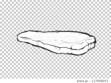 牛肩ロース肉の手書き筆絵風イラスト 牛肩ロース肉の手書き筆絵風イラスト 117008051