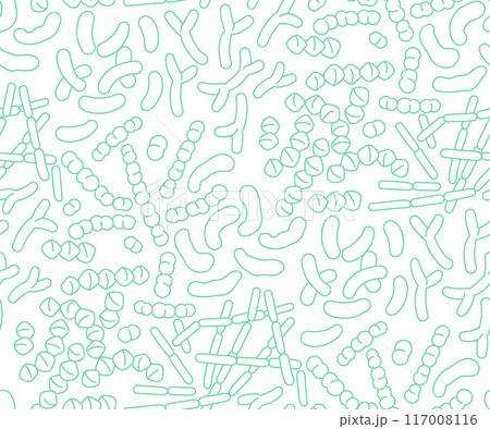 Vector illustration of the human microbiome, probiotic beneficial bacteria. 117008116