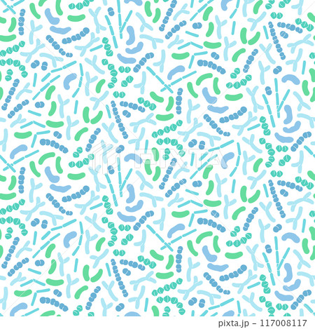 Vector illustration of the human microbiome, probiotic beneficial bacteria. 117008117