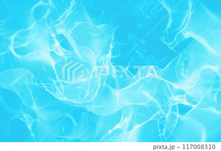 鮮やかな水色のファッションやコスメに使えるおしゃれなテクスチャ素材 抽象的なブルーの水彩風アルコール 鮮やかな水色のファッションやコスメに使えるおしゃれなテクスチャ素材 抽象的なブルーの水彩風アルコール 117008310