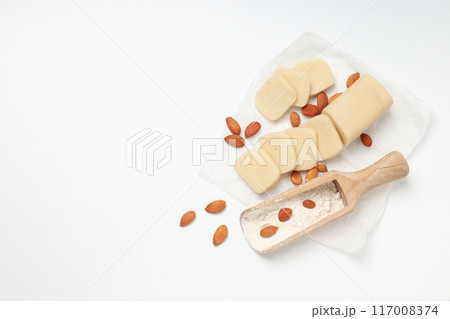 Marzipan, concept of tasty and delicious sweet food Marzipan, concept of tasty and delicious sweet food 117008374