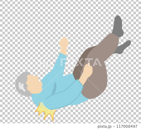 骨粗鬆症による高齢者の転倒骨折の好発部位。肩の骨折 117008497