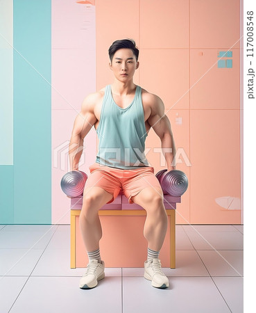 フィットネスをする女性 117008548