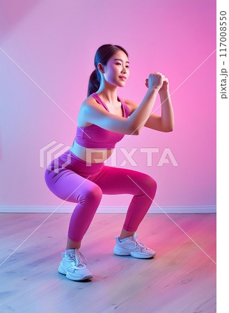 フィットネスをする女性 117008550