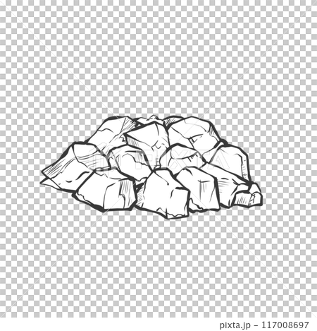豬肉塊切肉手寫畫筆繪畫風格插畫 豬肉塊切肉手寫畫筆繪畫風格插畫 117008697