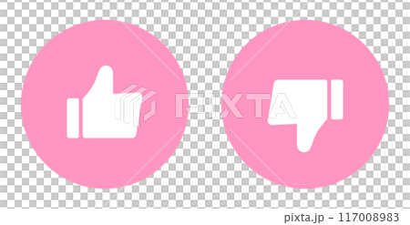 Simple pink good and bad marks Simple pink good and bad marks 117008983
