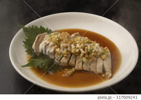 よだれ鷄 ゆげ 露背景 よだれ鷄 ゆげ 露背景 117009241