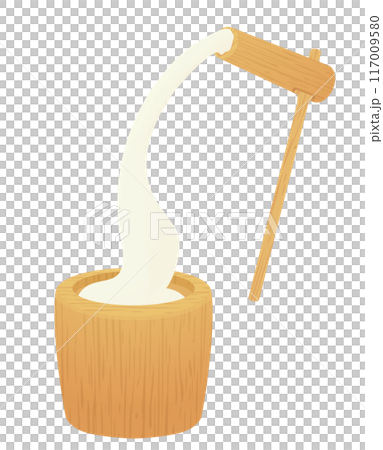 搗麻糬的插圖 搗麻糬的插圖 117009580