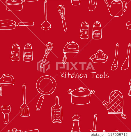 キッチンツールの壁紙（背景） 117009715