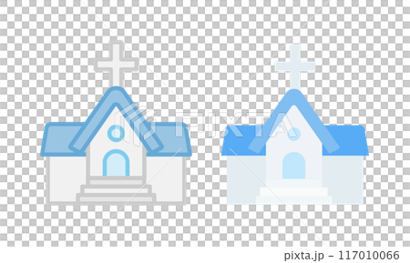 藍色教堂插畫 117010066