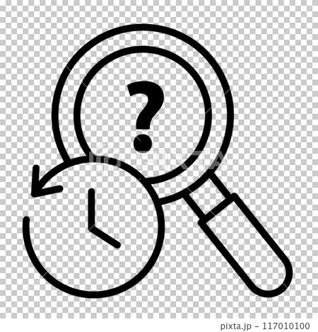 Past questions icon. Past questions icon. 117010100
