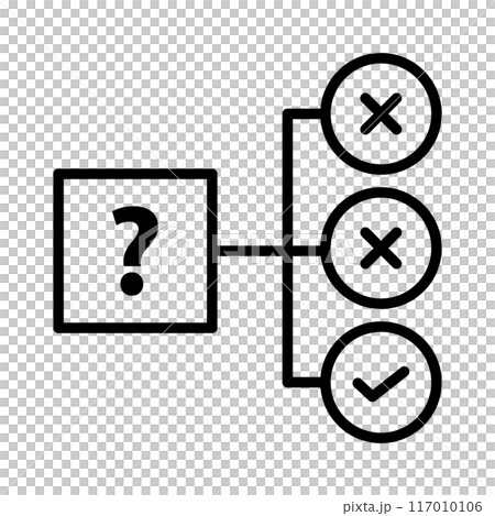 試行錯誤を表すアイコン。 117010106