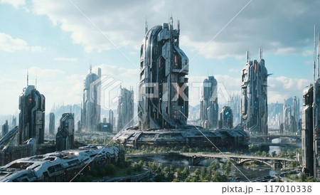 未来都市の景観 117010338