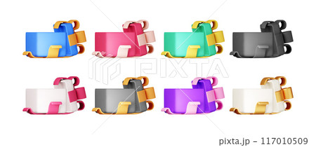 3D open gift box set 117010509