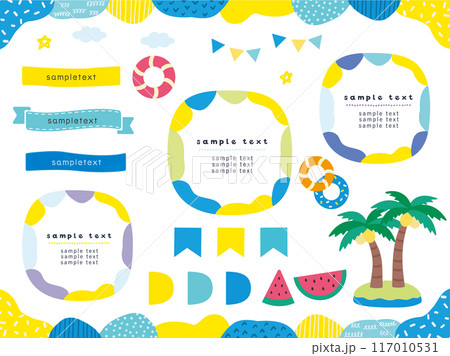 夏のPOPでかわいいフレームセット 117010531