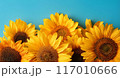 AIアート、向日葵の背景 117010666