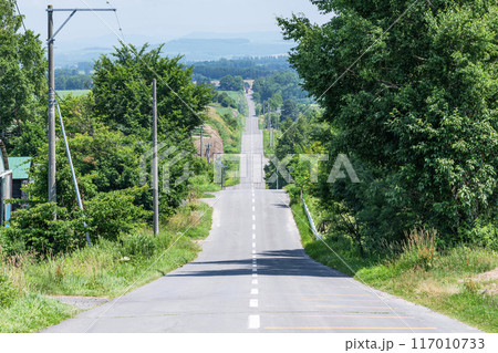 北海道上富良野町　かみふらの八景　夏のジェットコースターの路 117010733