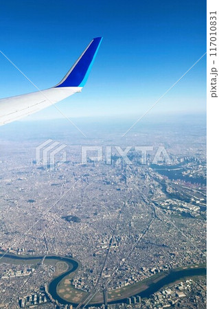 航空機からの眺め・川崎市・東京都心周辺 117010831