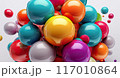AIアート、カラフルなボールの背景 117010864