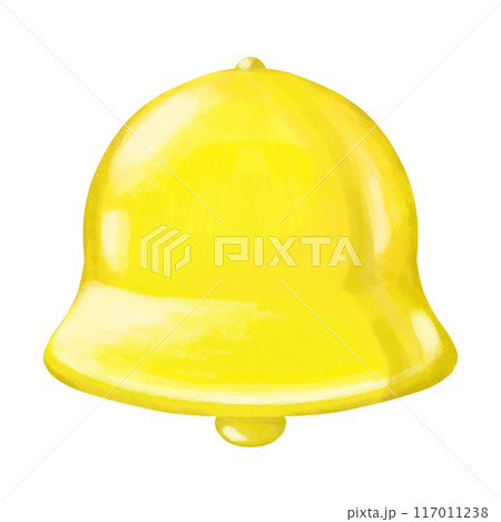 Cartoon yellow bell isolated illustration  117011238