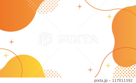抽象的 フレーム オレンジ 黄色 シェイプとキラキラ 抽象的 フレーム オレンジ 黄色 シェイプとキラキラ 117011392