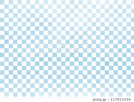 和風背景シリーズ：市松模様　浅葱色 117011434