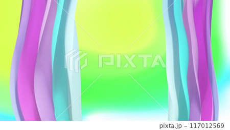 Image of waving layers moving over multi coloured background Image of waving layers moving over multi coloured background 117012569
