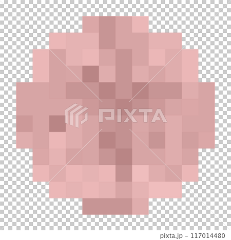 見せられない部分を隠すシンプルで効果的なプライバシー保護用モザイク肌色丸い 117014480