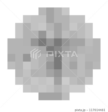 見せられない部分を隠すシンプルで効果的なプライバシー保護用モザイクモノトーン丸い 117014481