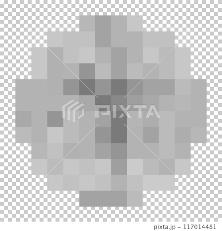見せられない部分を隠すシンプルで効果的なプライバシー保護用モザイクモノトーン丸い 117014481