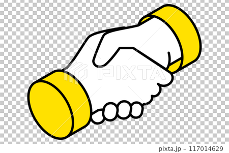Businessmen shaking hands, target, goal achievement and goal business icon, isometric illustration 117014629
