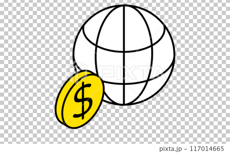 Globe and dollar coin, target, goal achievement and goal business icon, isometric illustration Globe and dollar coin, target, goal achievement and goal business icon, isometric illustration 117014665