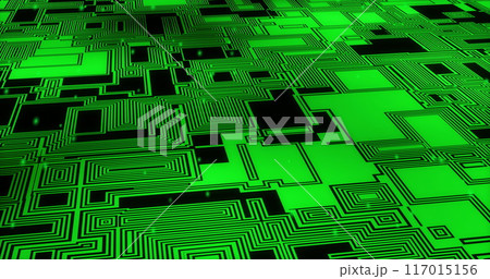 Image of data processing over computer circuit board 117015156