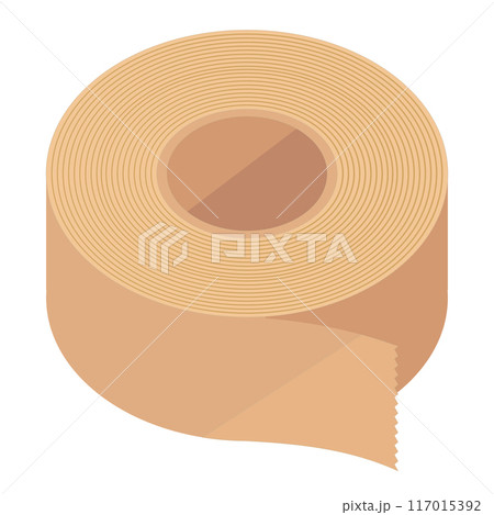 ガムテープのイラスト 線なし フラット ガムテープのイラスト 線なし フラット 117015392