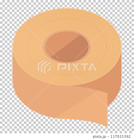 ガムテープのイラスト 線なし フラット ガムテープのイラスト 線なし フラット 117015392
