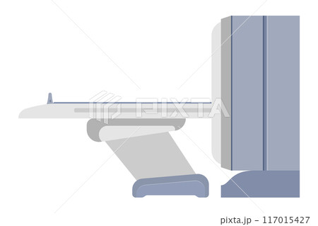ct mri scanner machine for medical research and disease detection vector illustration flat style 117015427