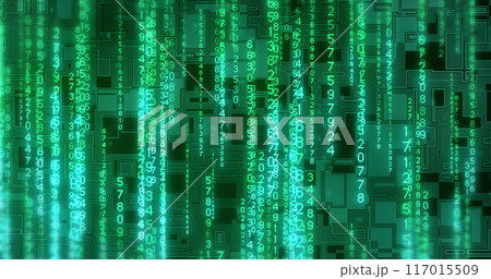 Image of digital data processing and binary coding Image of digital data processing and binary coding 117015509