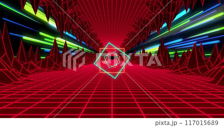 Image of image game screen with neon metaverse patten on black background Image of image game screen with neon metaverse patten on black background 117015689