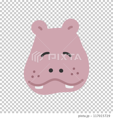Hippo face icon Hippo face icon 117015729