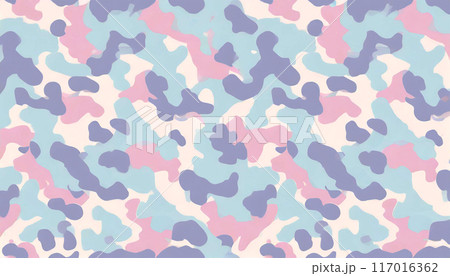 ブルーとピンクの迷彩柄、背景イラストのイラスト素材 [117016362] - PIXTA