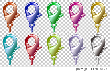 閃閃發光的蟹蟹零件圖示插圖/彩色套裝分級版本 117018173