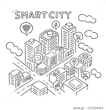 スマートシティのイメージ スマートシティのイメージ 117018453