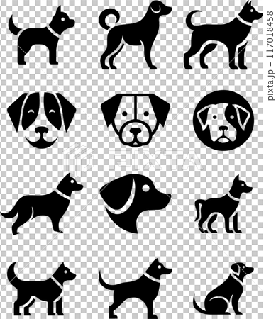 Dog simple logo 117018458