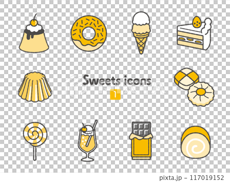 アイコン集 スイーツ01 117019152